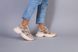 Кроссовки женские кожаные бежевого цвета, 36, 24