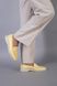 Туфли женские кожаные желтого цвета на низком ходу, 40, 26