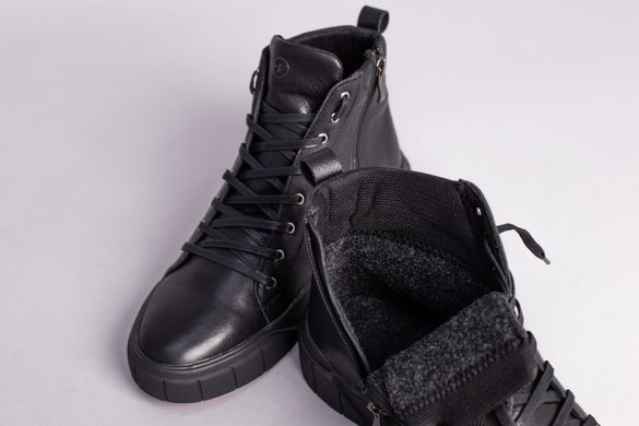 Ботинки мужские кожаные черные демисезонные, 45, 30