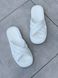 Шльопанці жіночі шкіряні білого кольору на білій підошві, 36, 23.5
