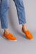 Лоферы женские замшевые оранжевого цвета на низком ходу, 39, 25.5-26