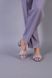 Шлепанцы женские кожаные цвет лаванда и пудра на каблуке, 41, 27