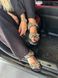 Босоніжки жіночі велюрові з леопардовим принтом, на липучках, 36, 23