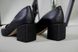 Туфли женские кожаные черные рептилия, 40, 26-26.5