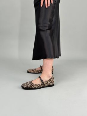 Балетки женские замшевые с леопардовым принтом, 36, 24