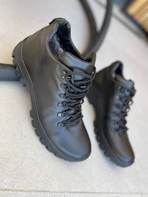 Ботинки мужские кожаные черные зимние, 47, 31