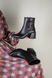 Ботильоны женские кожаные черные с расклешенным каблуком демисезонные, 36, 23.5