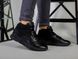 Ботинки мужские кожаные черного цвета с вставкой нубука зимние, 39, 26