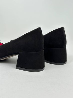 Туфлі жіночі замшеві чорні, 40, 26-26.5