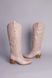 Сапоги женские кожаные бежевого цвета на небольшом каблуке, на байке, 41, 27