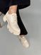 Туфлі жіночі шкіряні бежеві на шнурках, 41, 27