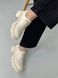 Туфлі жіночі шкіряні бежеві на шнурках, 41, 27