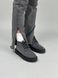 Ботинки женские замшевые серые на черной подошве демисезонные, 41, 26.5