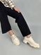 Туфли женские кожаные бежевые на шнурках, 41, 27