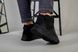 Ботинки мужские кожаные черного цвета с вставкой нубука зимние, 40, 26.5