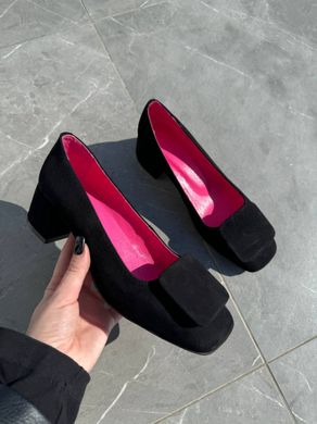 Туфлі жіночі замшеві чорні, 41, 27