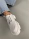 Туфли женские кожаные белые на шнурках без каблука, 36, 23.5