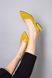 Босоніжки жіночі замшеві жовтого кольору із силіконовою вставкою, 35, 23