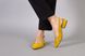 Босоножки женские замшевые желтого цвета с силиконовой вставкой, 35, 23