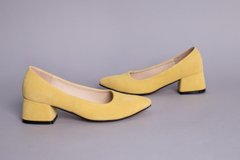 Туфлі човники жіночі замшеві жовтого кольору, 41, 26.5