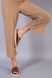 Шльопанці жіночі шкіряні рудого кольору на бежевій підошві, 41, 25.5