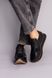 Кросівки жіночі шкіряні чорні з лаковими та замшевими вставками, 34, 22