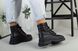Ботинки женские кожаные черные на шнурках зимние, 41, 27
