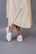Туфлі жіночі шкіряні білого кольору на низькому ходу, 41, 26.5-27