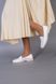 Туфли женские кожаные белого цвета на низком ходу, 41, 26.5-27