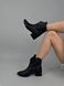 Ботинки казаки женские кожаные черного цвета на каблуке зимние с замком, 41, 26