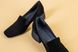Туфлі жіночі замшеві чорні на невеликому підборі, 39, 25.5-26