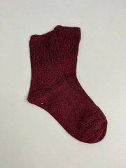 Шкарпетки жіночі вовняні бордового кольору
