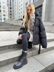 Ботинки женские кожаные черные демисезонные, 40, 26