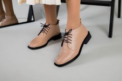 Ботинки женские кожаные карамельного цвета, на шнурках, 40, 26-26.5
