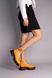 Туфлі жіночі шкіряні помаранчеві на масивній підошві, 36, 24