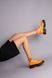 Туфлі жіночі шкіряні помаранчеві на масивній підошві, 36, 24