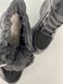 Кроссовки женские кожаные черные с вставкой замши зимние, 37, 23.5-24