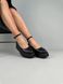 Туфли женские кожаные черного цвета на черной подошве, 41, 26