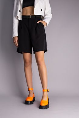 Туфли женские кожаные оранжевые на массивной подошве, 38, 25-25.5