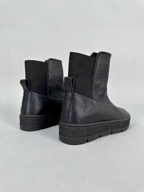 Ботинки женские кожаные черные зимние, 37, 24