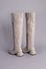 Ботфорты женские кожаные молочного цвета демисезонные, 40, 26