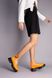 Туфли женские кожаные оранжевые на массивной подошве, 38, 25-25.5