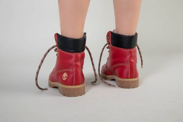 Красные кожаные зимние ботиночки для девочки 35, 32, 20