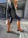 Сапоги женские кожаные коричневого цвета с ремешком, без каблука, демисезонные, 35, 23