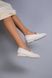 Туфли женские кожаные молочного цвета на низком ходу, 39, 25.5