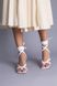 Босоножки женские кожаные белого цвета на каблуке, 35, 23