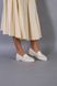 Туфли женские кожаные молочного цвета на низком ходу, 39, 25.5