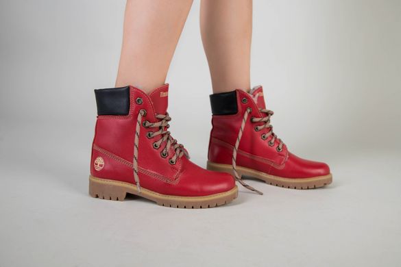 Красные кожаные зимние ботиночки для девочки 35, 33, 20.5