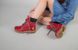 Червоні шкіряні зимові черевики для дівчинки 35, 33, 20.5