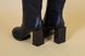 Сапоги женские кожаные черные на каблуке зимние, 36, 23.5